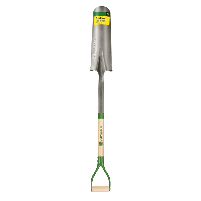 JOHN DEERE - John Deere 42 in. Steel Round Drain Spade Wood Handle