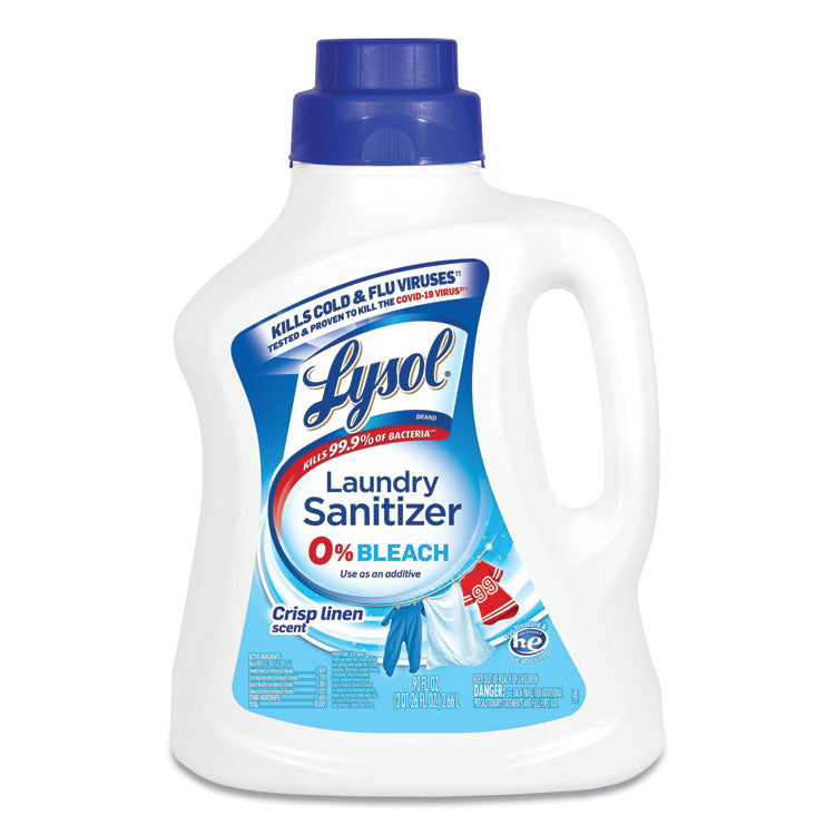 LYSOL Brand - Laundry Sanitizer, Liquid, Crisp Linen, 90 oz, 4/Carton