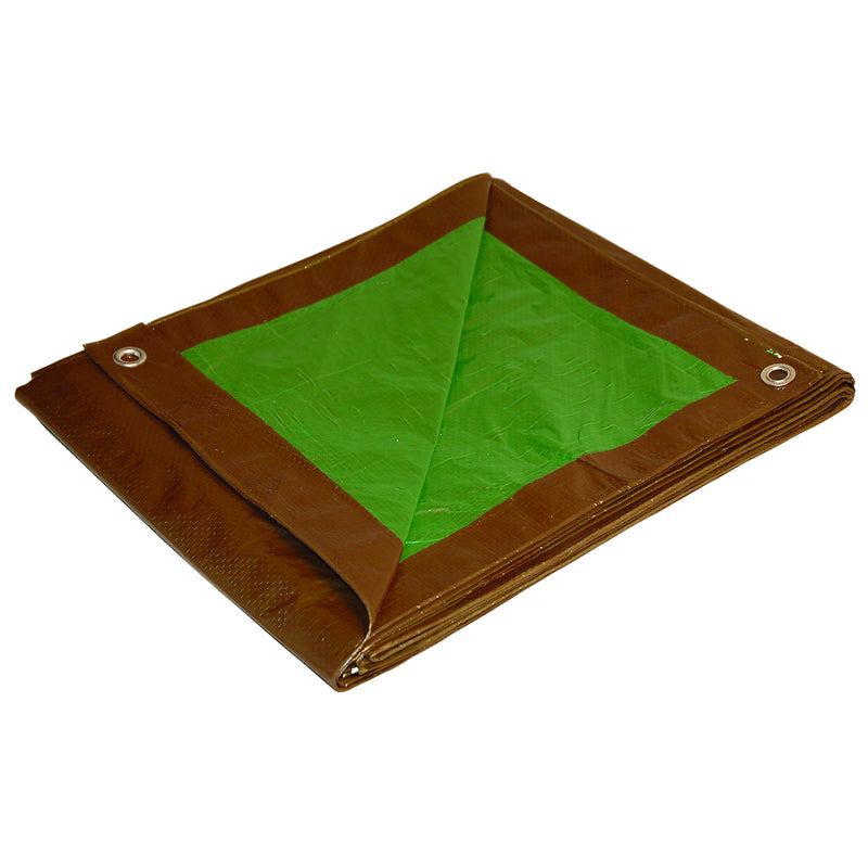 FOREMOST TARP CO. - Foremost Tarp Co. Dry Top 12 ft. W X 20 ft. L Medium Duty Polyethylene Reversible Tarp Brown/Green
