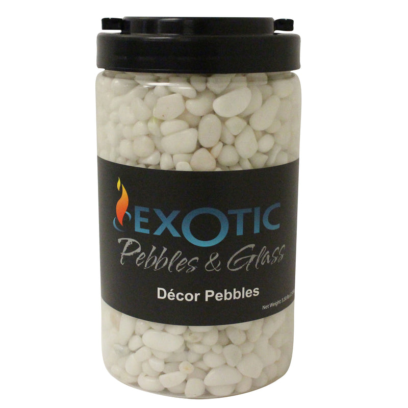 EXOTIC - Exotic Pebbles & Glass Snow White Decorative Pebble Pebbles 5.5 lb