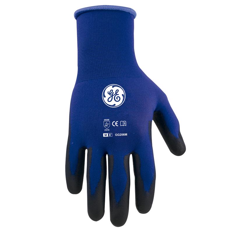 GENERAL ELECTRIC - General Electric Unisex Dipped Gloves Black/Blue M 1 pair [GG206MC]