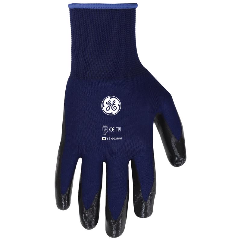 GENERAL ELECTRIC - General Electric Unisex Dipped Gloves Black/Blue M 1 pair [GG215MC]