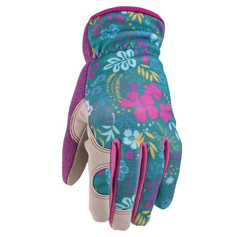 WELLS LAMONT - Wells Lamont Women's Indoor/Outdoor Botanical Work Gloves Multicolor L 1 pk