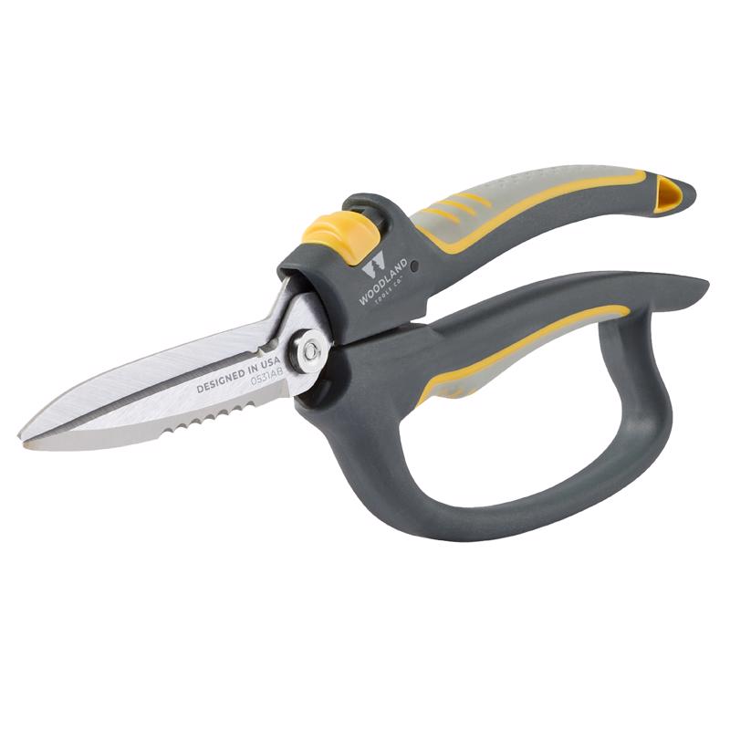 WOODLAND TOOLS - WOODLAND TOOLS 5 in. Stainless Steel Serrated Utility Shears