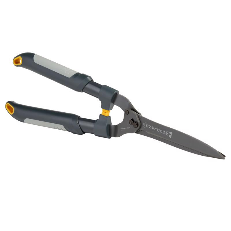 WOODLAND TOOLS - WOODLAND TOOLS LeverAction 12 in. High Carbon Steel Serrated Hedge Shears
