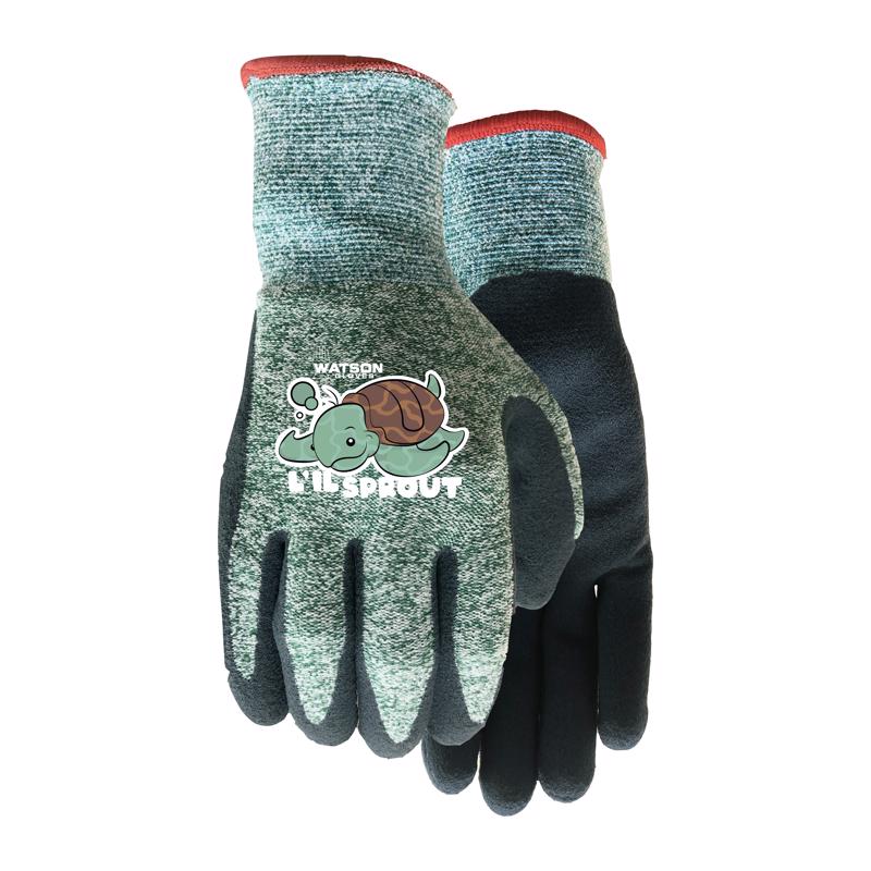 WATSON GLOVES - Watson Gloves Homegrown XXS Polyester Knit L'il Sprout Green Gardening Gloves