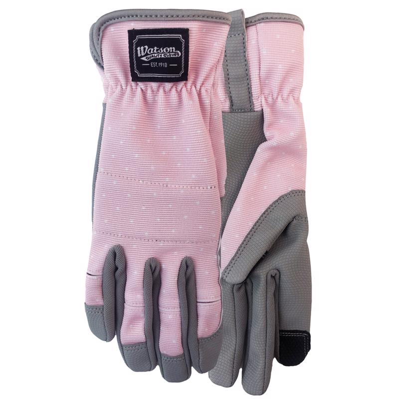 WATSON GLOVES - Watson Gloves Home Grown L Spandex Uptown Girl Gray/Pink Gardening Gloves