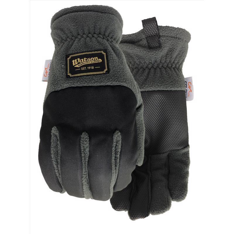 WATSON GLOVES - Watson Gloves M Polyester Fleece Navidad Grey/Black Cold Weather Gloves