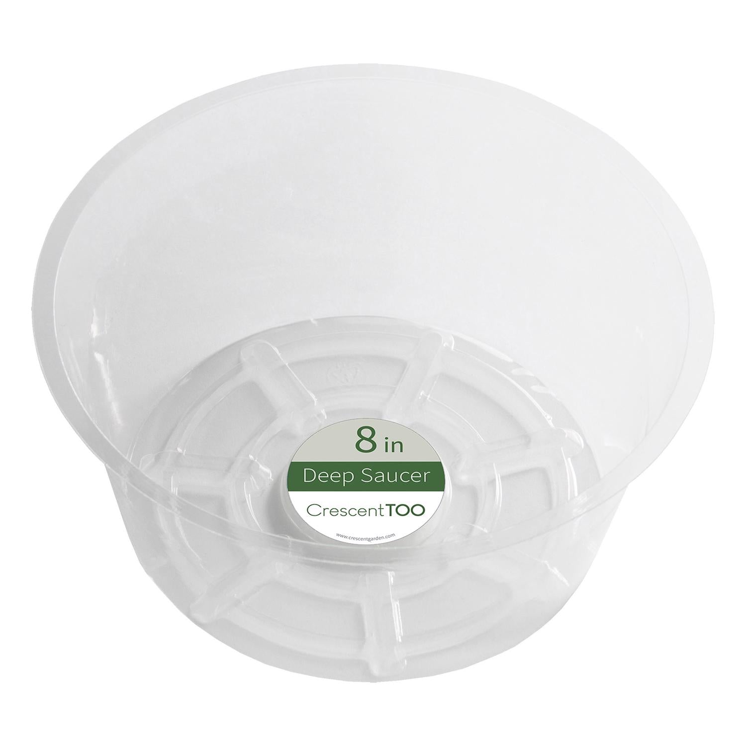 Crescent Garden 3.7 in. H X 8 in. D Plastic Plant Saucer Clear - Case of 50