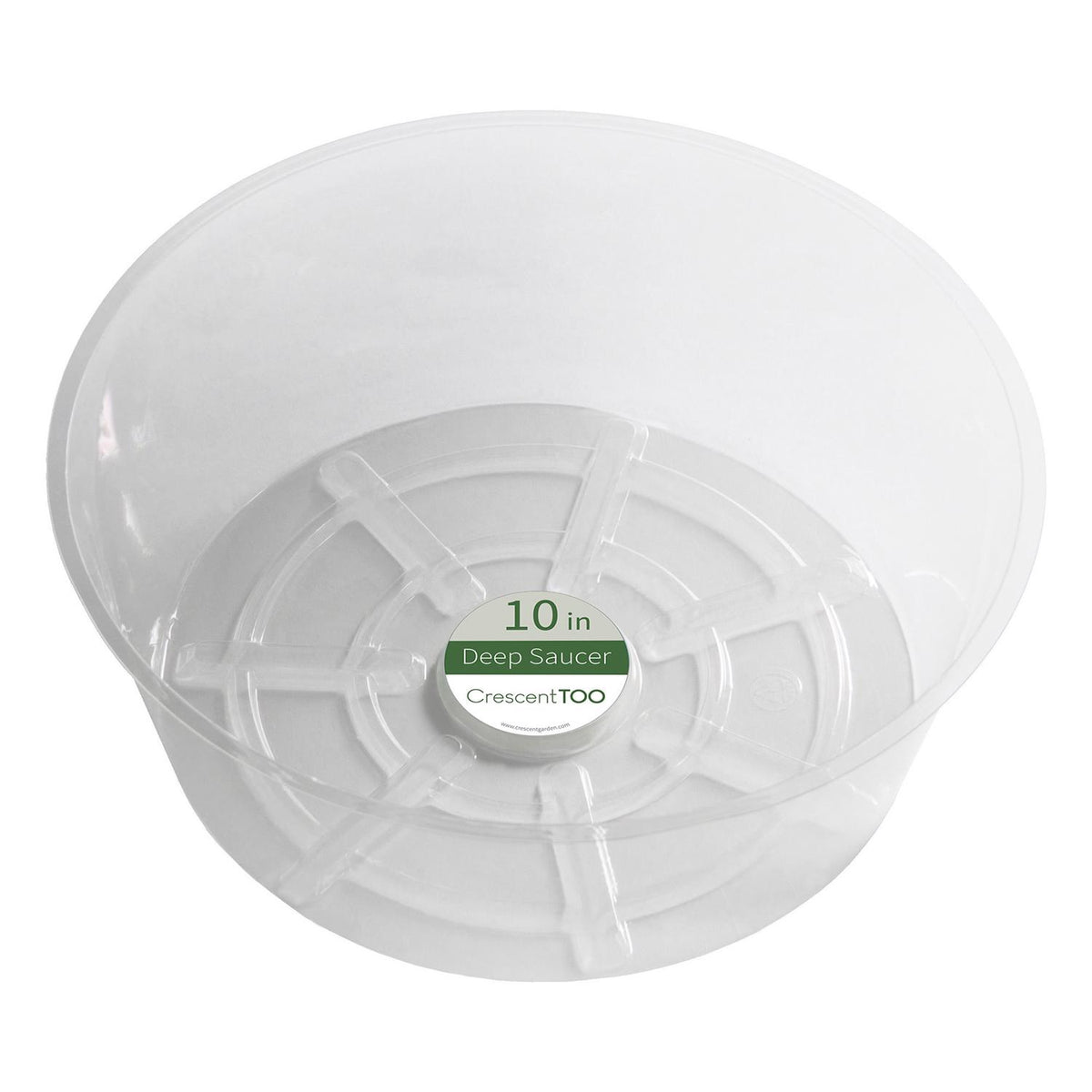 Crescent Garden 3.7 in. H X 10 in. D Plastic Plant Saucer Clear - Case of 50