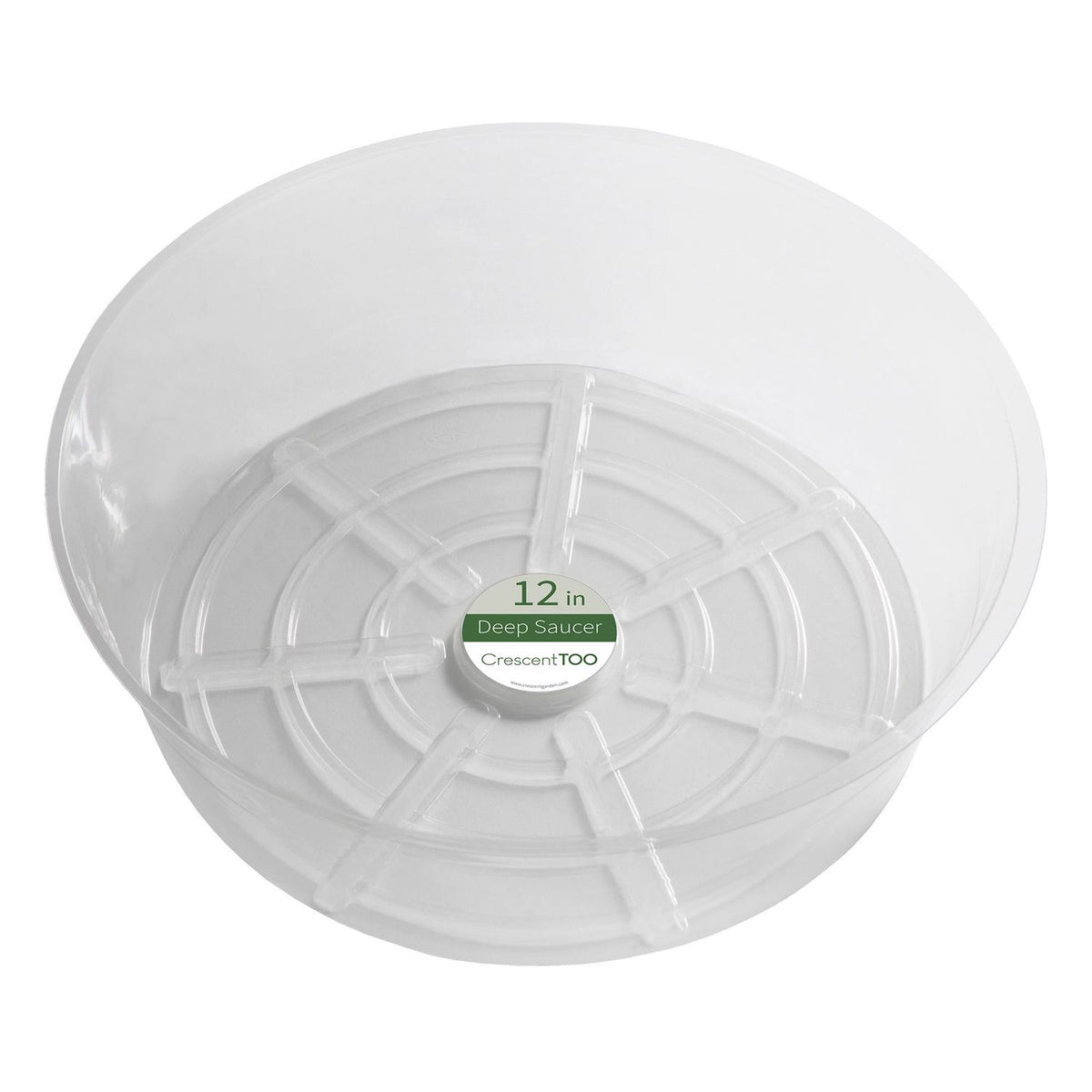 Crescent Garden 3.7 in. H X 12 in. D Plastic Plant Saucer Clear - Case of 50
