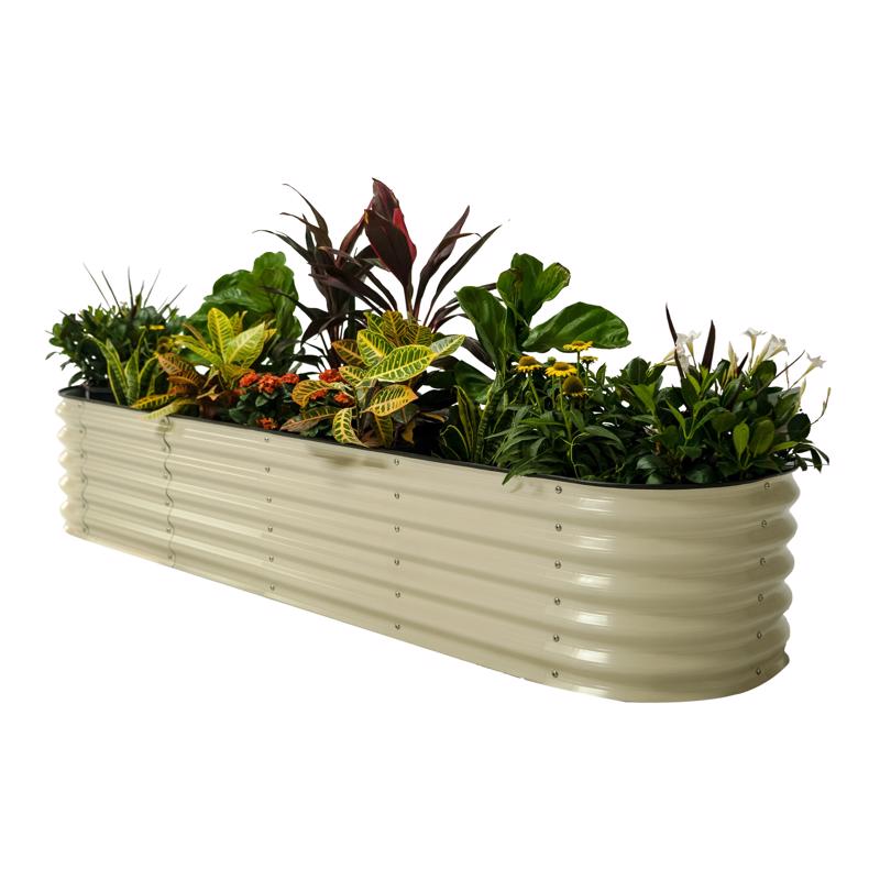 VEGO GARDEN - Vego Garden 17 in. H Metal Modular Raised Garden Bed Pearl