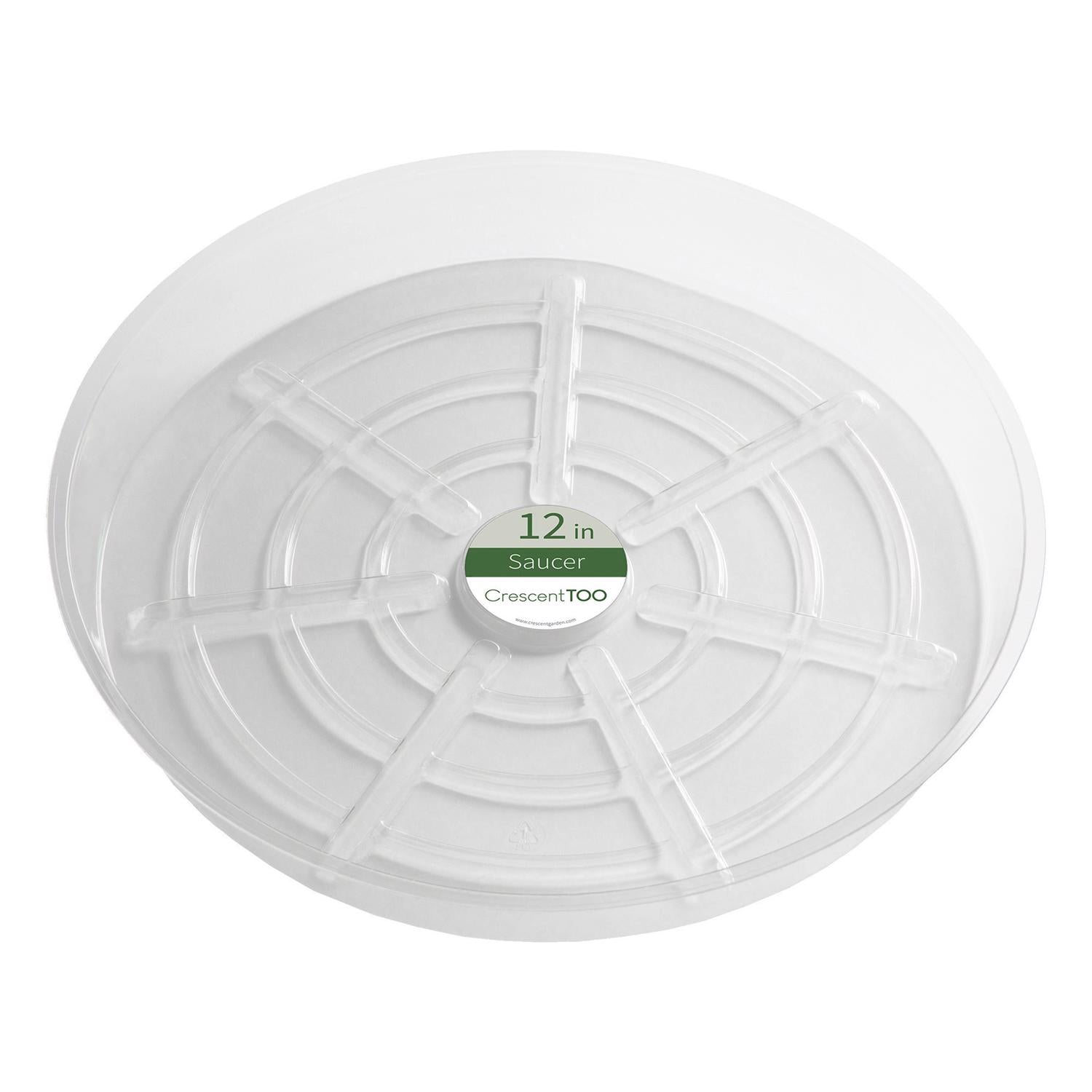 Crescent Garden 2 in. H X 12 in. D Plastic Plant Saucer Clear - Case of 50