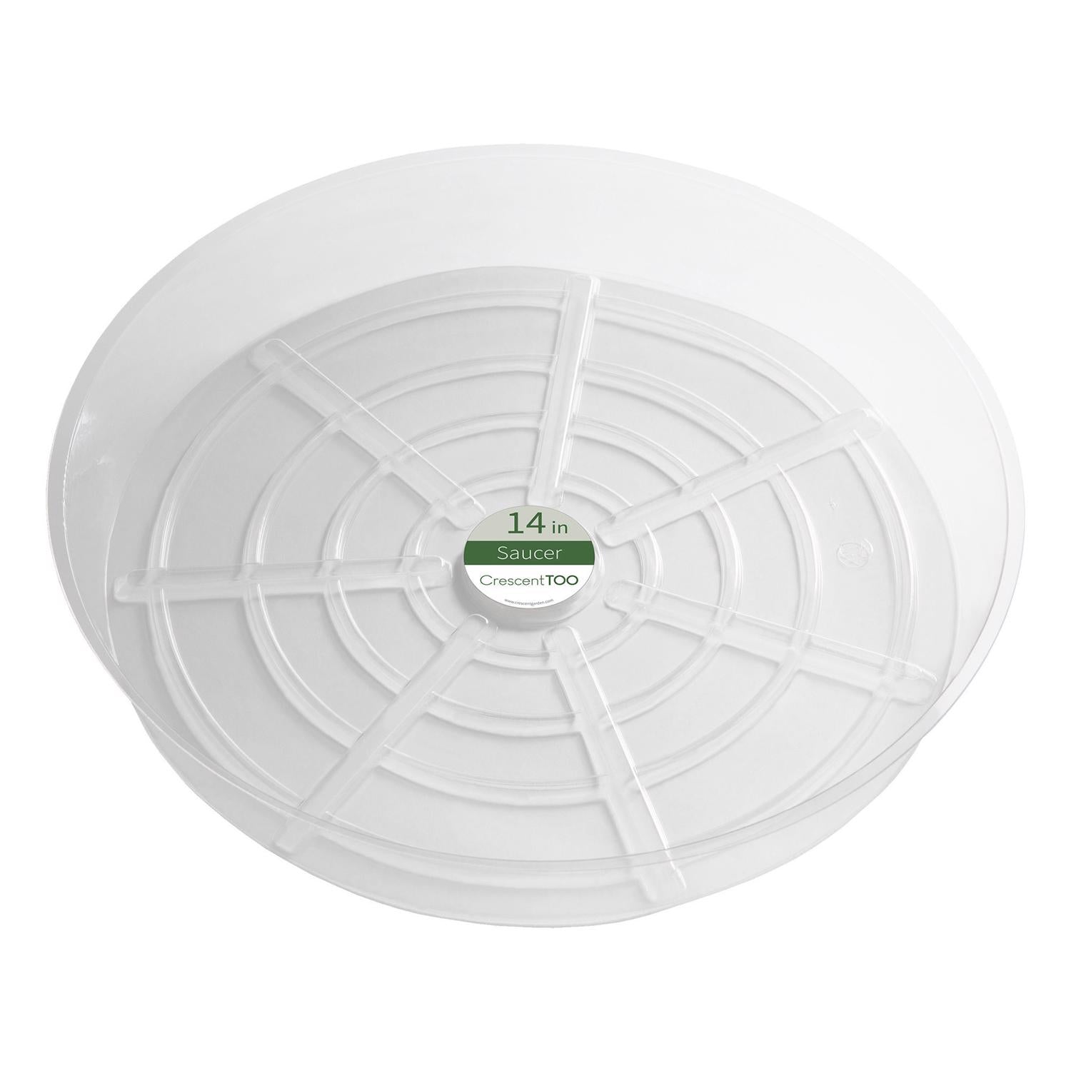 Crescent Garden 2 in. H X 14 in. D Plastic Plant Saucer Clear - Case of 25