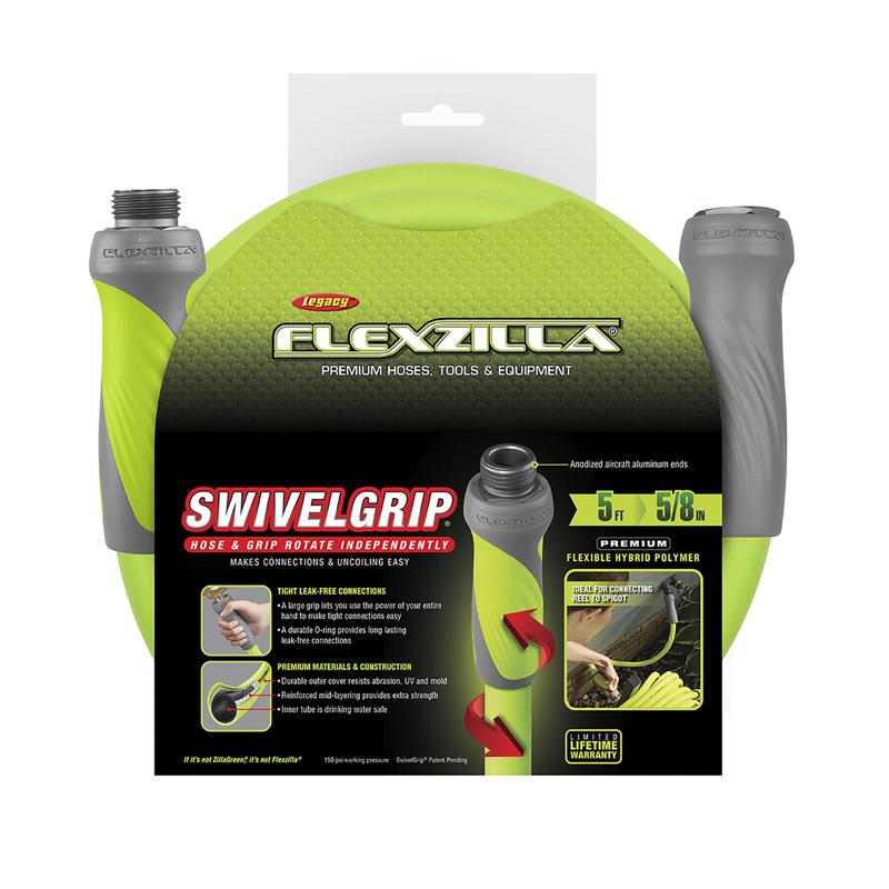 LEGACY - Legacy Flexzilla SwivelGrip 5/8 in. D X 5 ft. L Heavy Duty Premium Grade Garden Hose