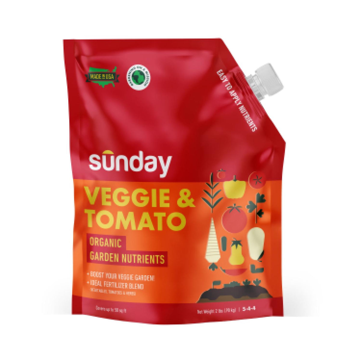Sunday Organic Tomatoes 5-4-4 Plant Fertilizer 2 lb - Case of 6