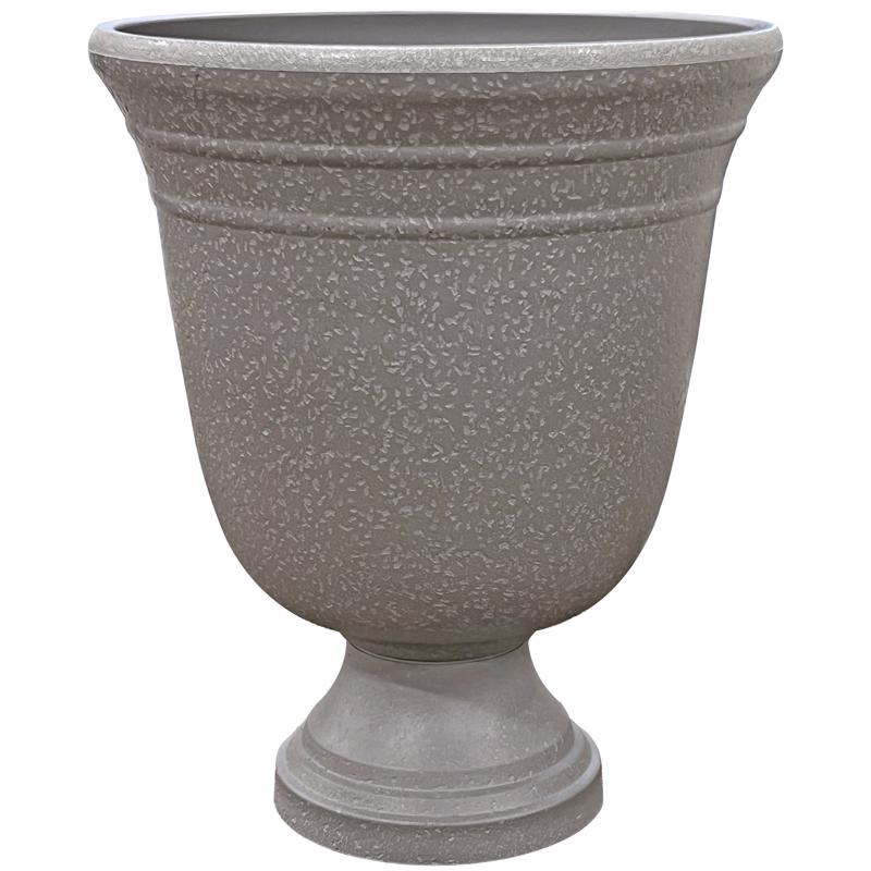 CLASSIC HOME & GARDEN - Classic Home & Garden 19.5 in. H X 16 in. D Plastic Westpoint Urn Planter Stone