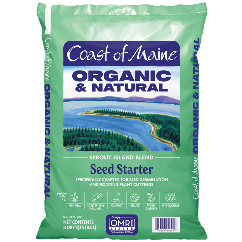COAST OF MAINE - Coast of Maine Sprout Island Organic Flower and Vegetable Seed Starting Mix 16 qt