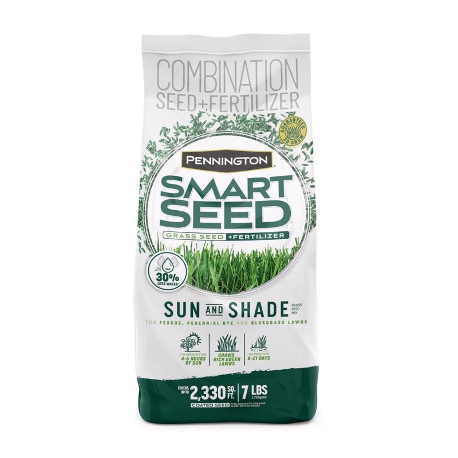 Pennington Smart Seed Mixed Full Sun/Medium Shade Grass Seed 7 lb - Case of 4
