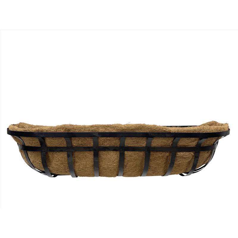 LIVING ACCENTS - Living Accents 30 in. W Steel Deck Planter Black