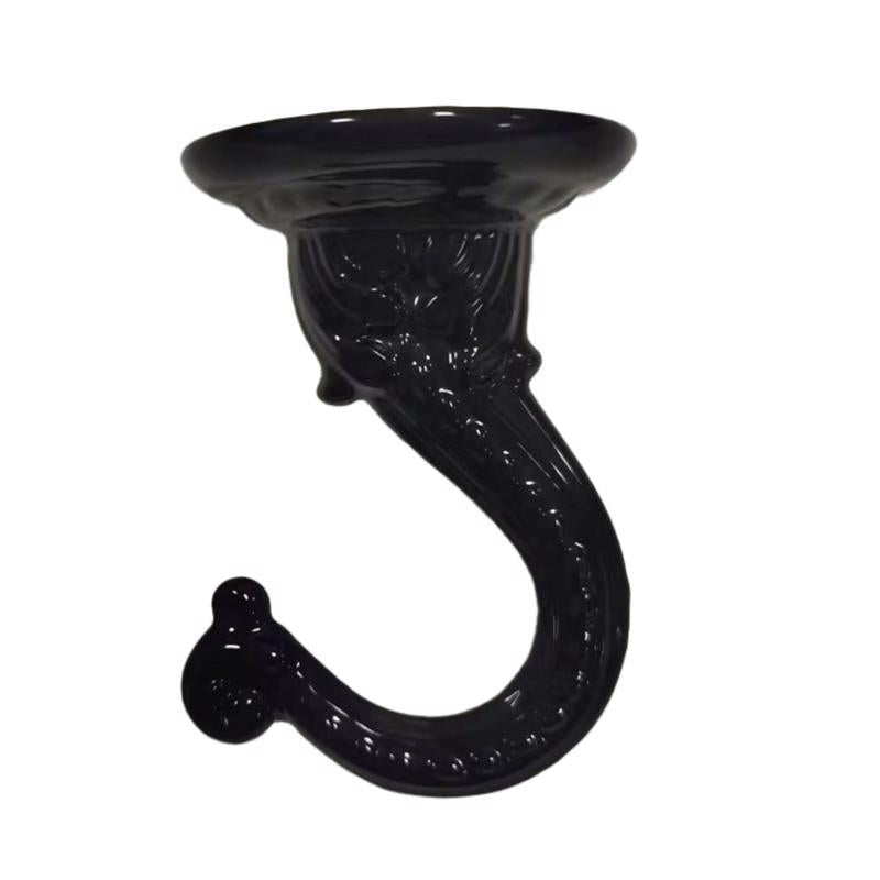 LIVING ACCENTS - Living Accents Black Zinc 2 in. H Sturdy Swag Hook 1 pk
