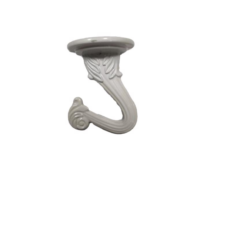 LIVING ACCENTS - Living Accents White Zinc 1.5 in. H Sturdy Swag Hook 2 pk