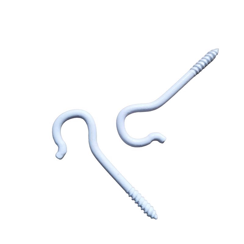 LIVING ACCENTS - Living Accents White Steel 2.5 in. H Sturdy Swag Hook 5 pk