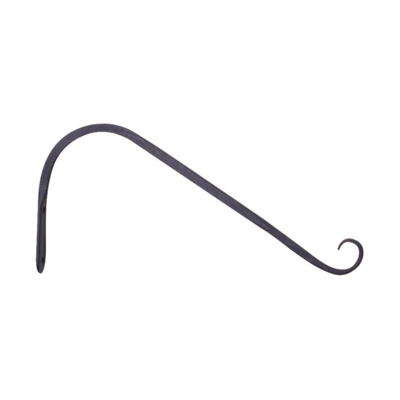 LIVING ACCENTS - Living Accents Black Wrought Iron 12 in. H Forged Angled Plant Hook 1 pk
