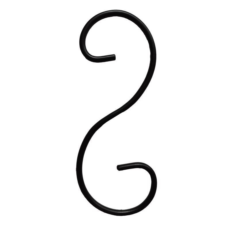 LIVING ACCENTS - Living Accents Black Steel 6 in. H S Plant Hook 1 pk