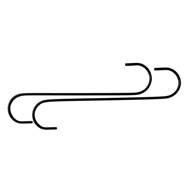 LIVING ACCENTS - Living Accents Black Steel 12 in. H S Extender Hook 2 pk