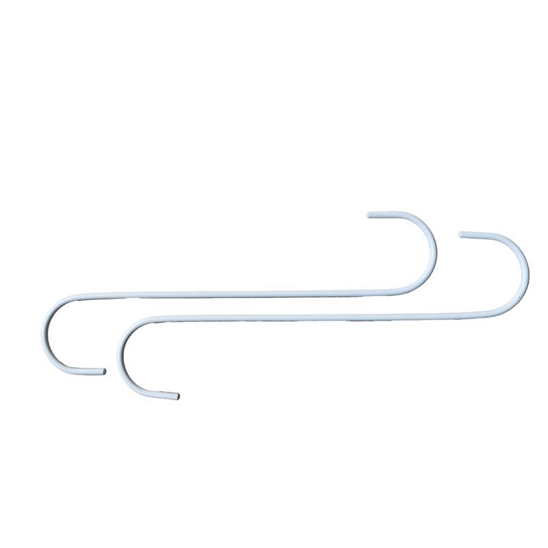 LIVING ACCENTS - Living Accents White Steel 12 in. H S Extender Hook 2 pk