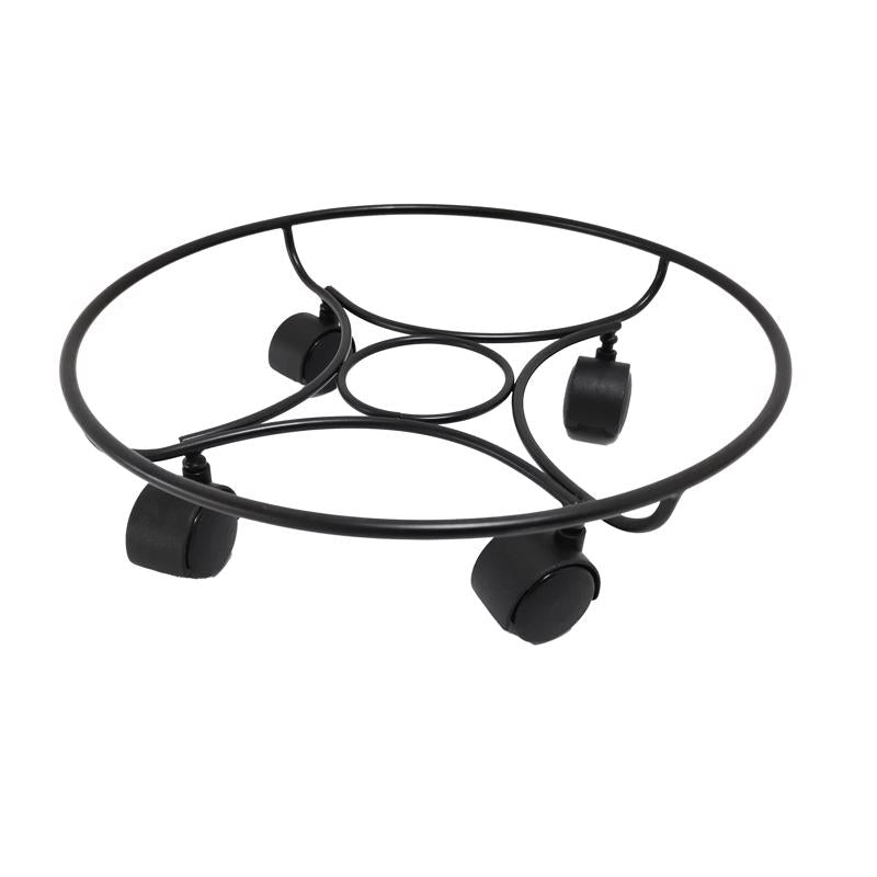 LIVING ACCENTS - Living Accents 4.5 in. H X 13 in. W Steel Planter Caddie Black