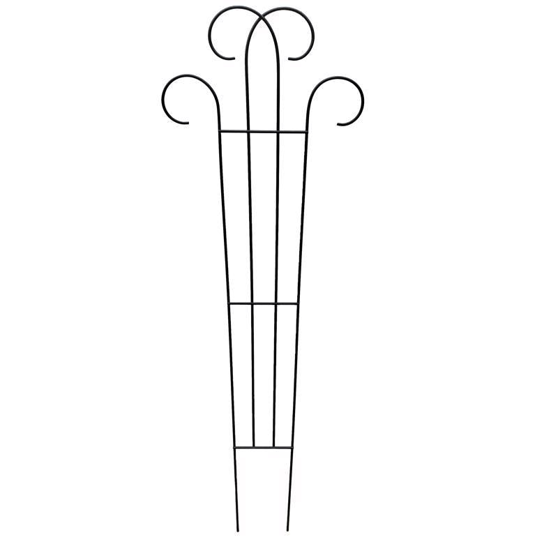 LIVING ACCENTS - Living Accents 48 in. H Black Steel Scrollwork Trellis