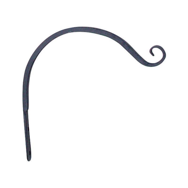 LIVING ACCENTS - Living Accents Black Wrought Iron 12 in. H Curved Forged Plant Hook 1 pk