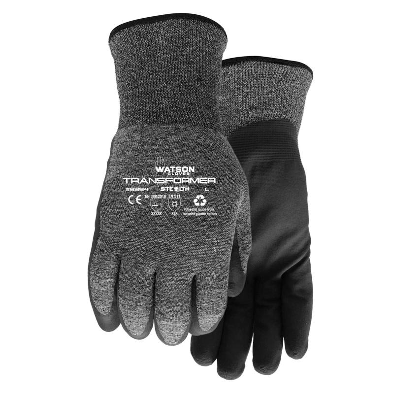 WATSON GLOVES - Watson Gloves L Polyester Stealth Transformer Black Cold Weather Gloves