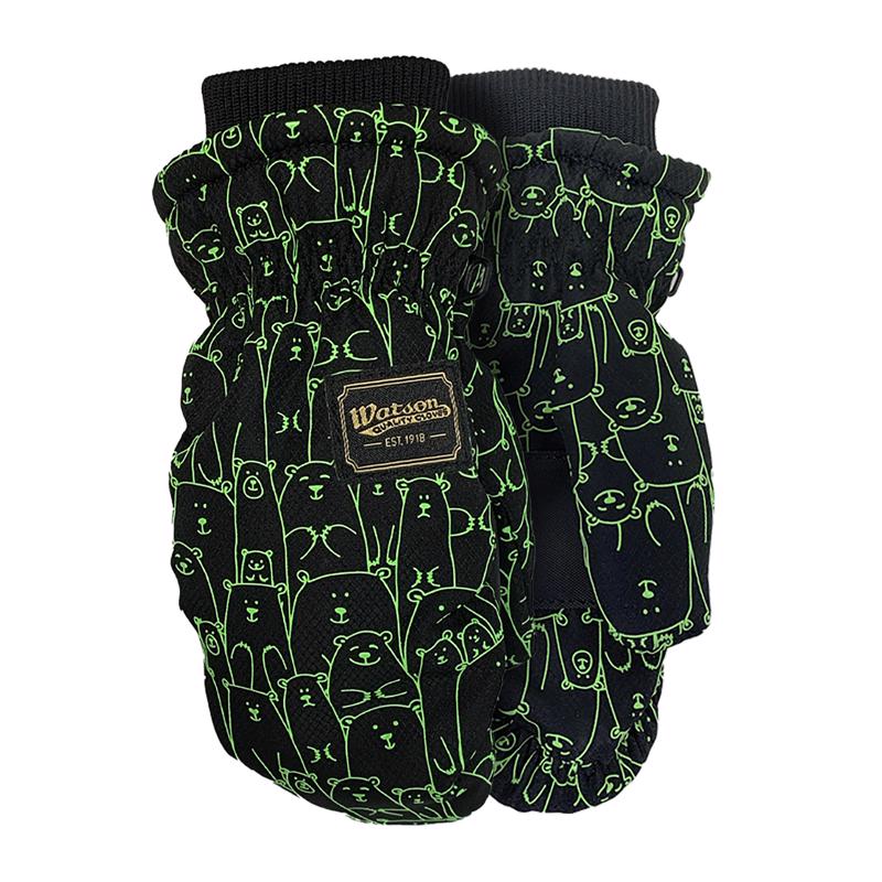 WATSON GLOVES - Watson Gloves XS Nylon Lil Bear Mitts Green Cold Weather Gloves