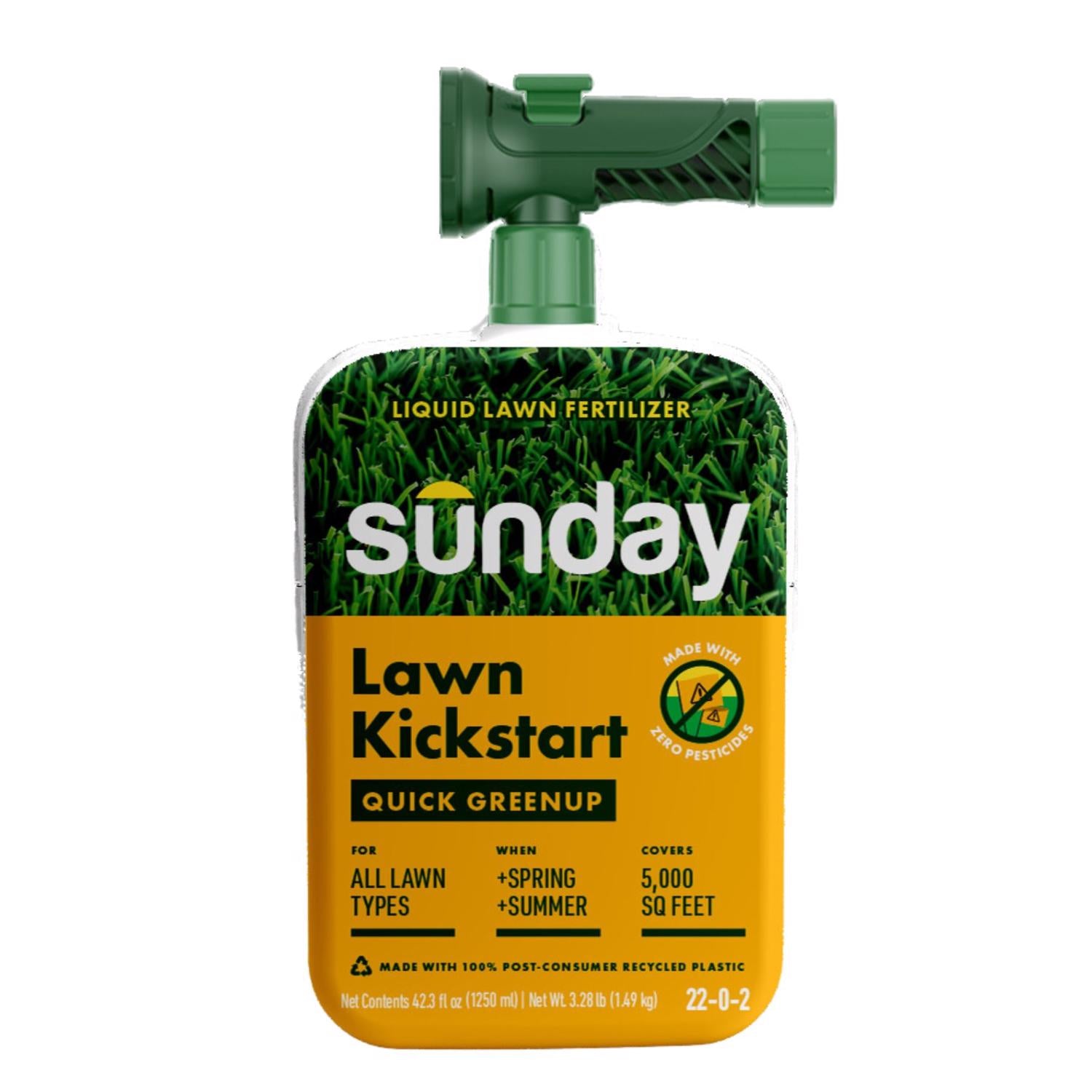 Sunday Lawn Kickstart All-Purpose Lawn Fertilizer For All Grasses 5000 sq ft - Case of 4