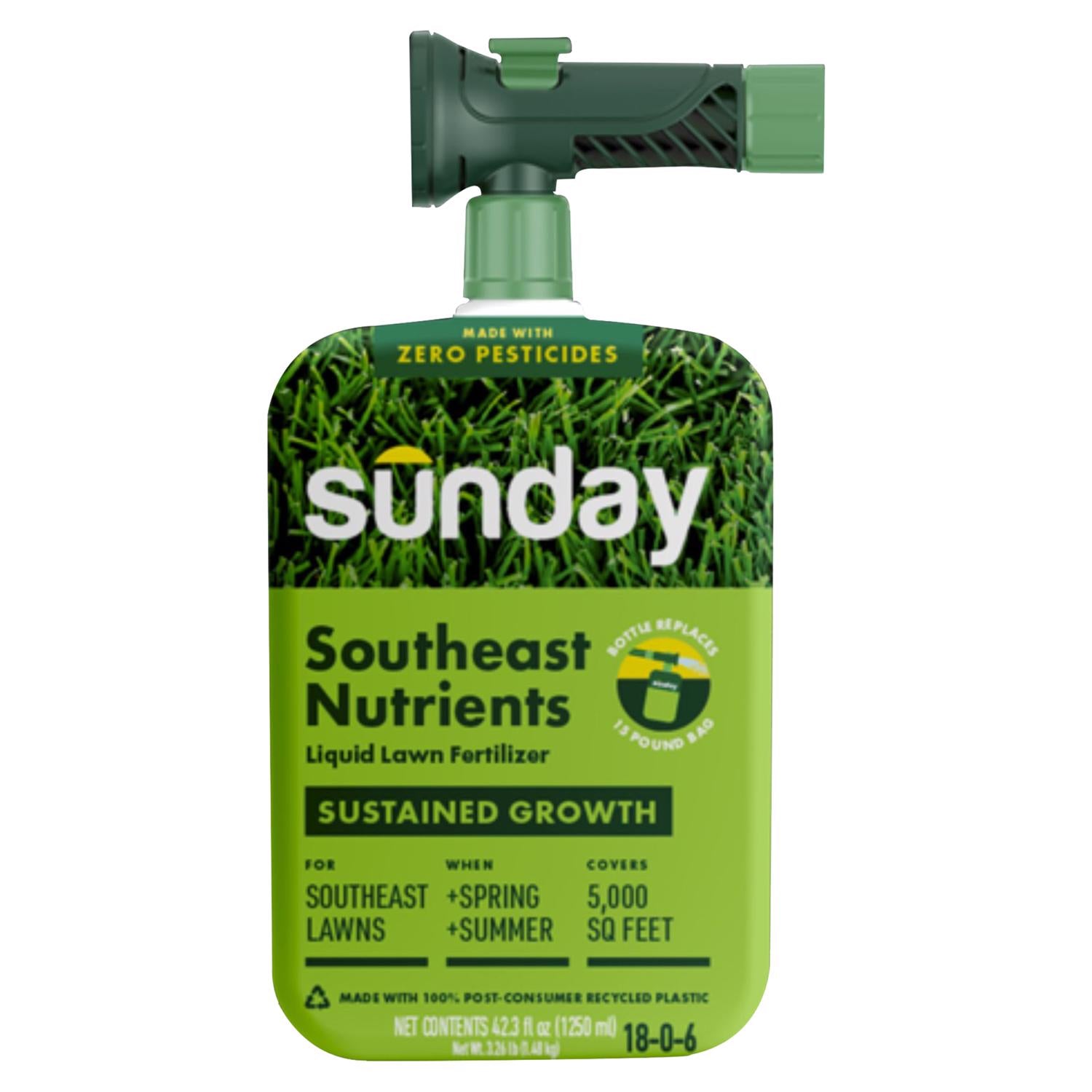 Sunday All-Purpose Lawn Fertilizer For All Grasses 5000 sq ft - Case of 4