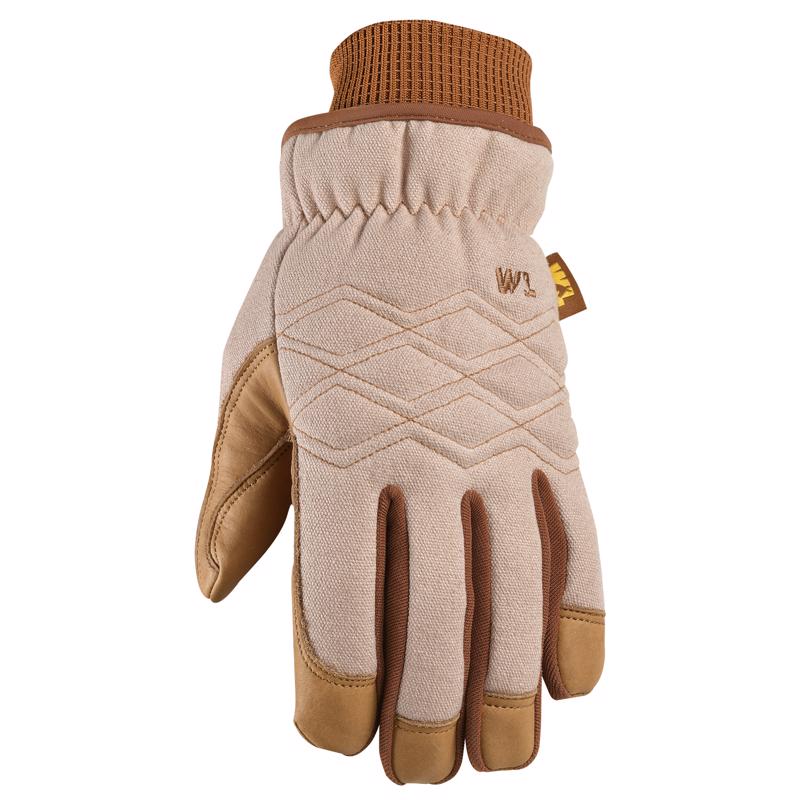 WELLS LAMONT - Wells Lamont HydraHyde Women's Indoor/Outdoor Canvas Work Gloves Brown M 1 pair