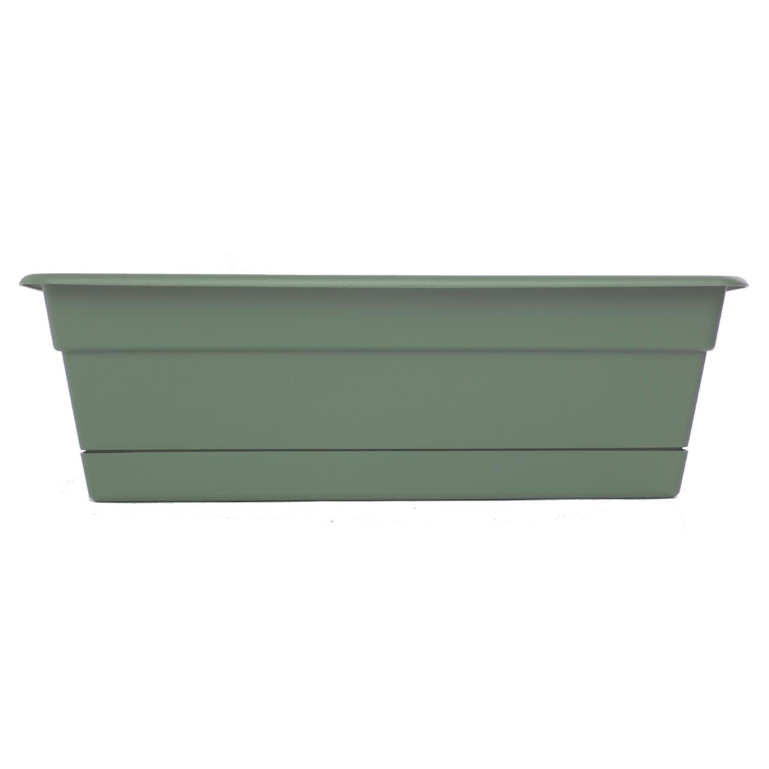 Bloem Durra Cotta 5.75 in. H X 18 in. W X 7.5 in. D Plastic Window Box Basil