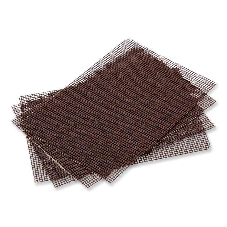 AmerCareRoyal - Griddle Screen, Aluminum Oxide, 4 x 5.5, Brown, 20/Pack, 10 Packs/Carton