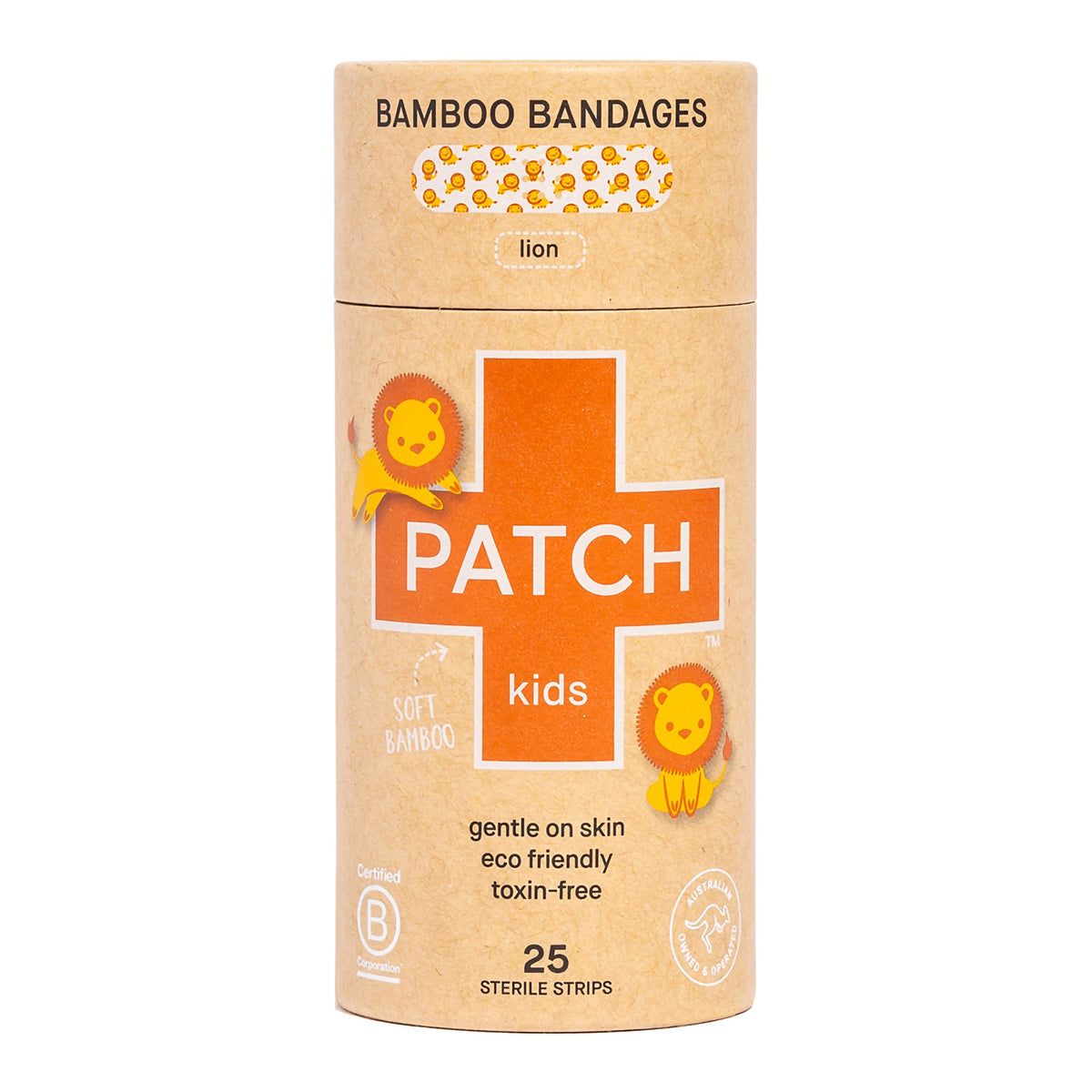 Nutricare USA LLC - Adhesive Strip Patch™ Kids 3/4 X 3 Inch Bamboo Rectangle Kid Design (Lion) Sterile [3/BX]