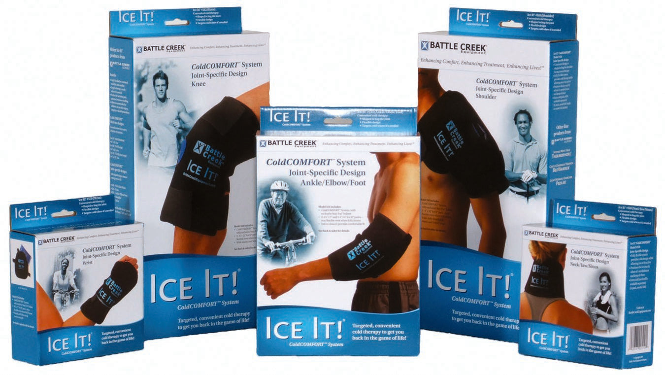 Battle Creek - Cold Pack Ice It!® E-Pack Double Knee / Shoulder 6 X 12 Inch Vinyl / Gel Reusable [1/EA]