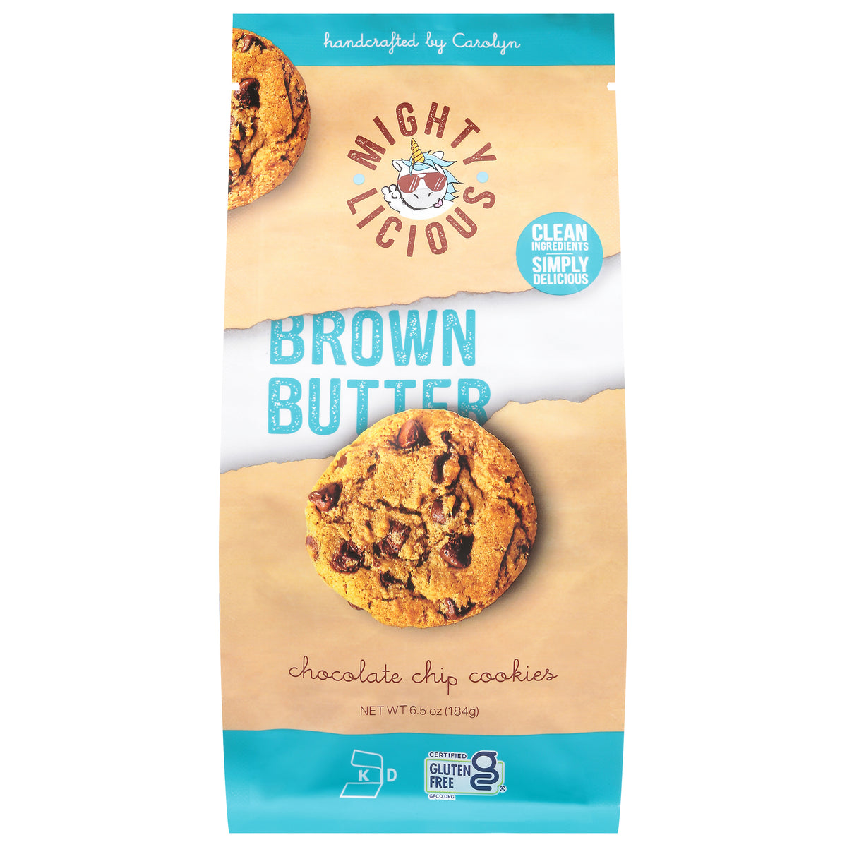 Mightylicious Brown Butter Chocolate Chip Cookies 6.5 oz - Case of 6