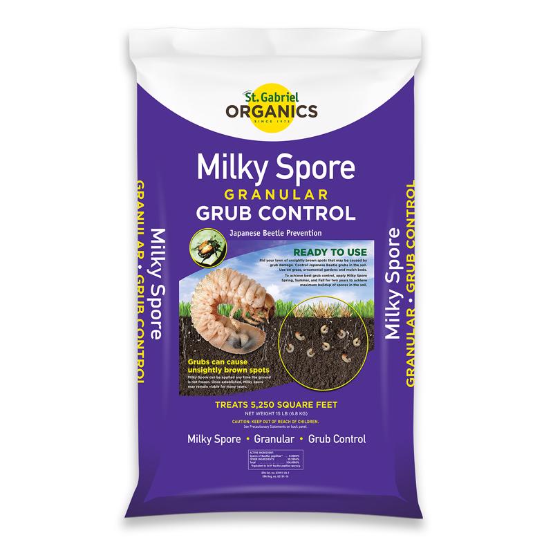 ST. GABRIEL ORGANICS - St. Gabriel Organics Milky Spore Granular Organic Grub and Insect Control Granules 15 lb