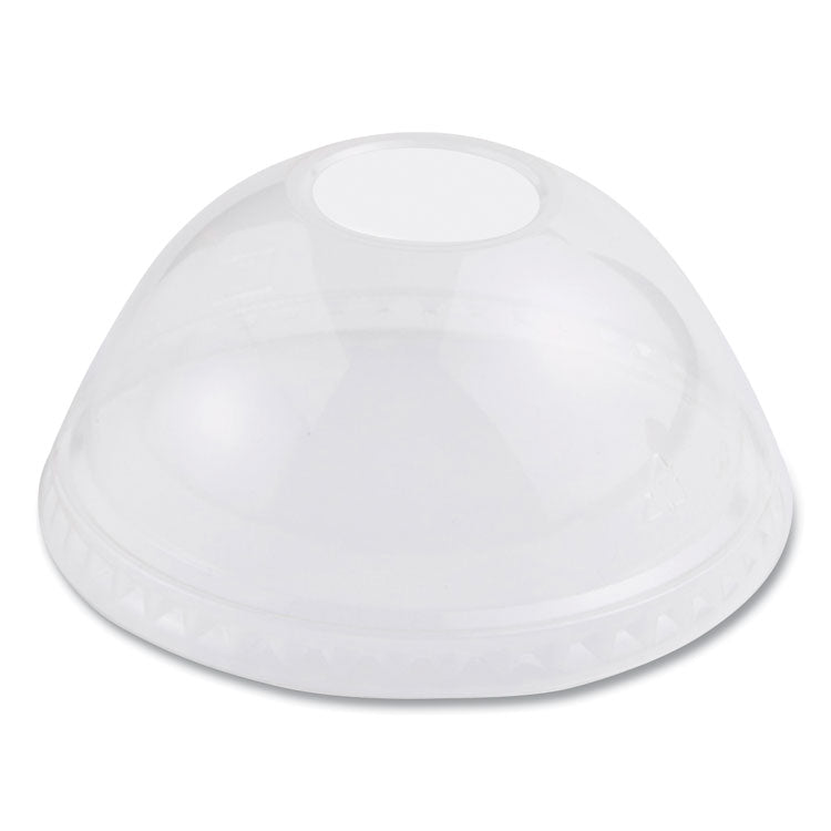 World Centric - PLA Clear Cold Cup Lids, Dome Lid, Fits 9 oz to 24 oz Cups, 1,000/Carton
