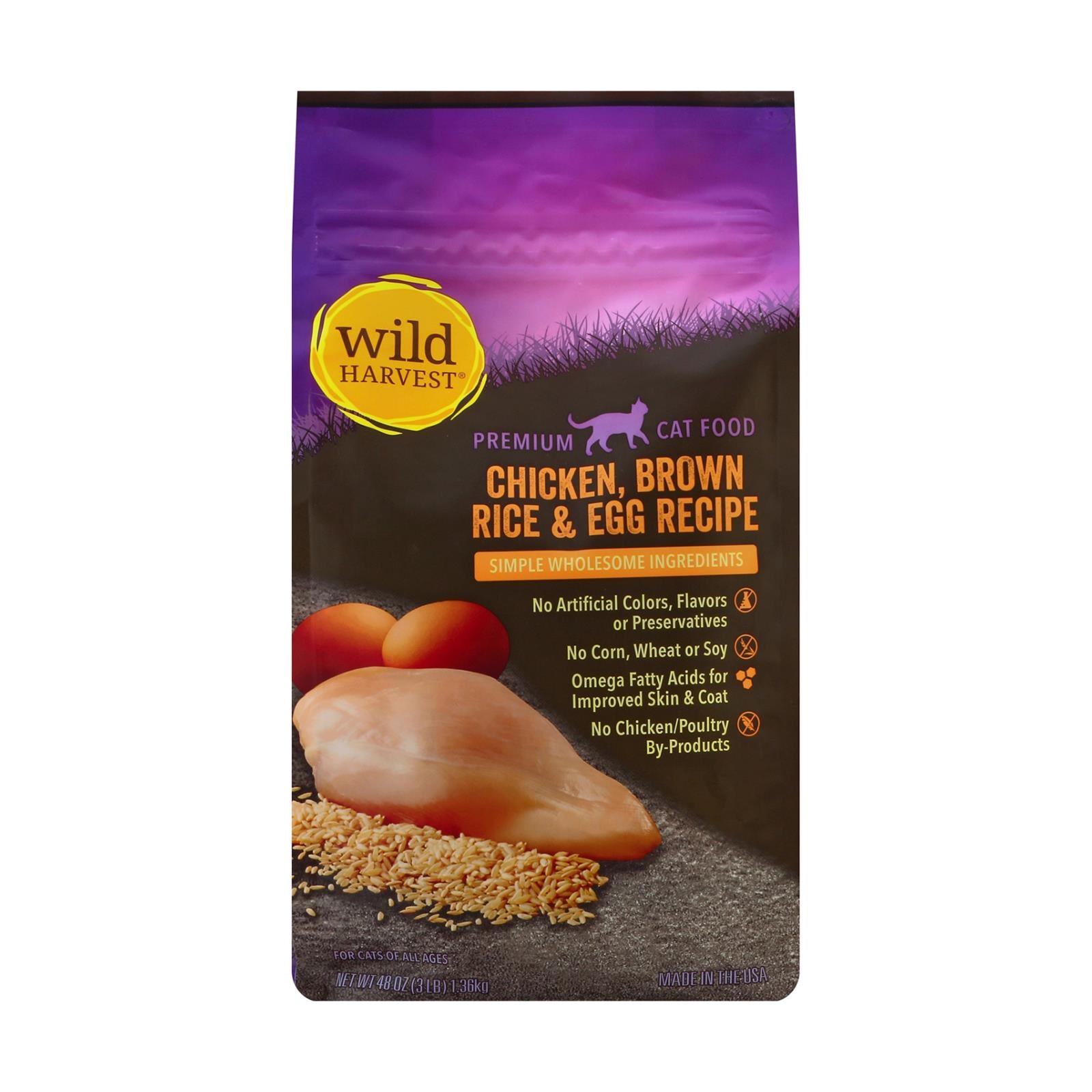 Wild Harvest - Cat Fd Chicken Brown Rce&eg - Case of 4-3 LB