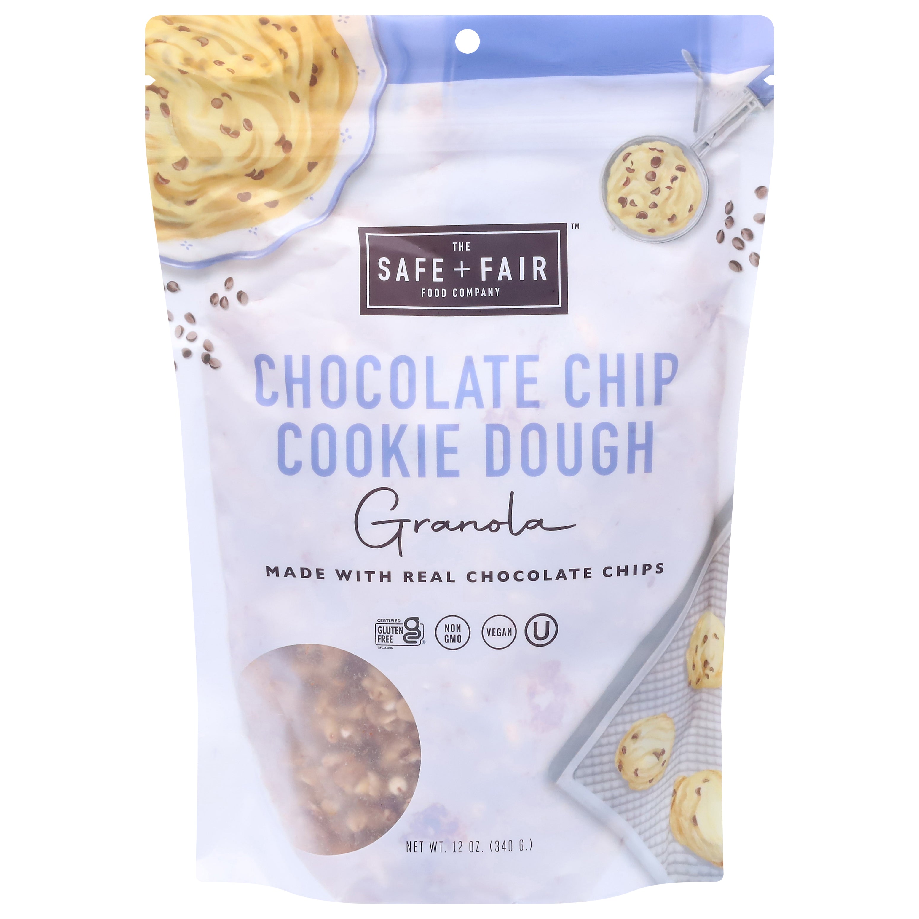 The Safe + Fair Food Company Chocolate Chip Cookie Dough Granola 12 oz - Case of 6