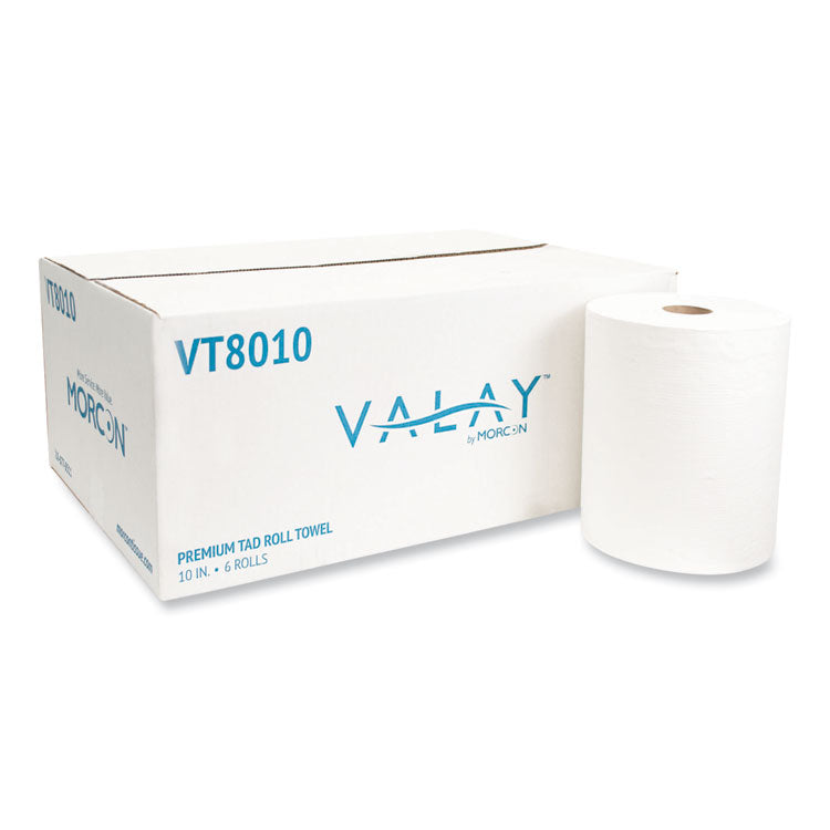 Morcon Tissue - 10 Inch TAD Roll Towels, 10" x 700 ft, White, 6/Carton