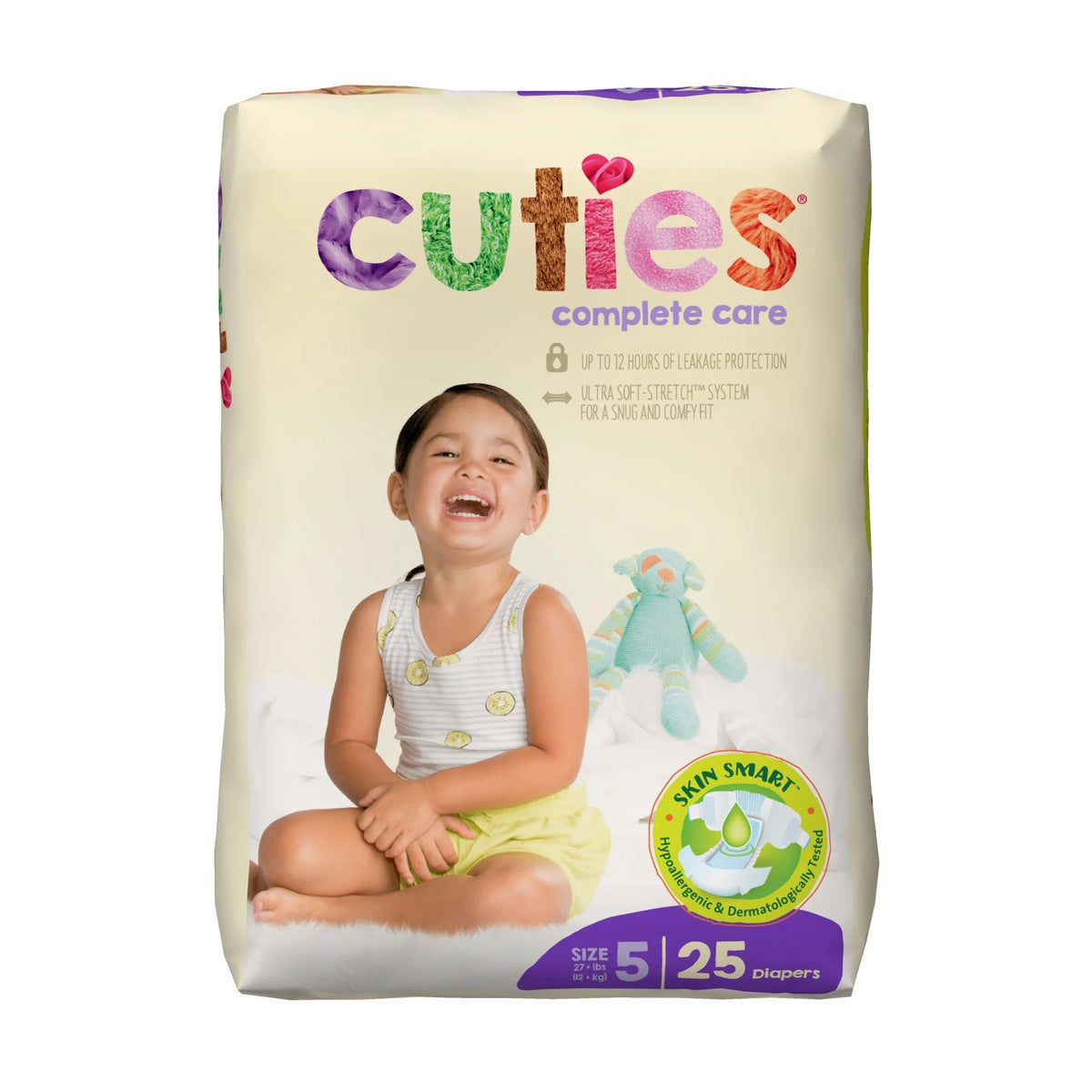 First Quality - Unisex Baby Diaper Cuties® Complete Care Size 5 Disposable Heavy Absorbency [25/PK]